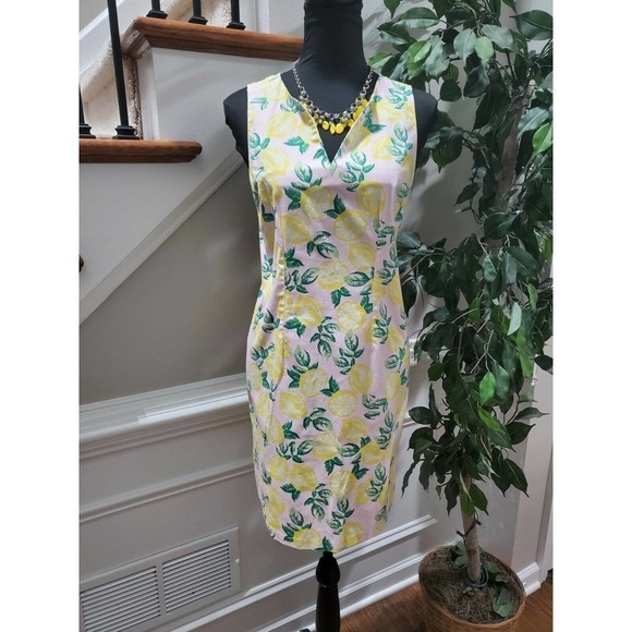 Cynthia Rowley Multicolor Cotton Sleeveless V-Neck Knee Length Dress Size 6 - Picture 1 of 10
